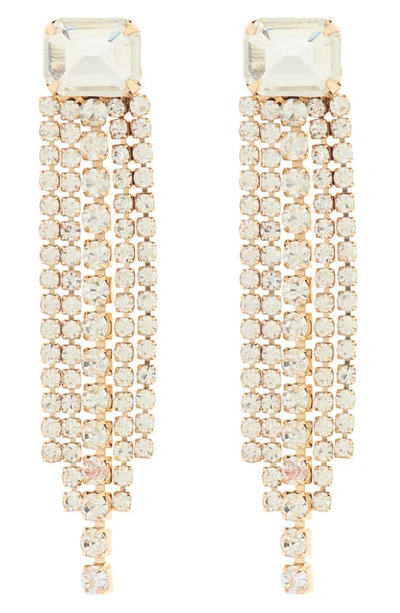Melrose And Market Crystal Fringe Drop Earrings In Gold