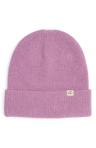 Madewell Recycled Cotton Beanie In Vibrant Lilac