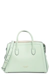 Kate Spade Knott Large Leather Satchel In Crystal Blue