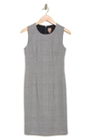 Hugo Boss Dirusa Plaid Dress In Black/ White