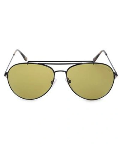 Tom Ford Indiana Sunglasses, Ft0497 In Black/green