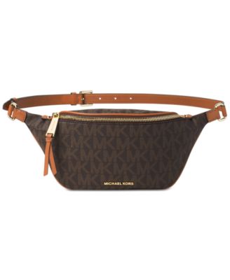 Michael Kors Michael Rhea Zip-top Extra Small Belt Bag In Brown | ModeSens