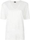 Joseph V Neck Perfect Jersey T-shirt In White