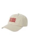 Billabong Embroidered Logo Cotton Twill Baseball Cap In White Cap