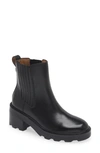 Madewell The Gwenda Platform Ankle Boot In True Black