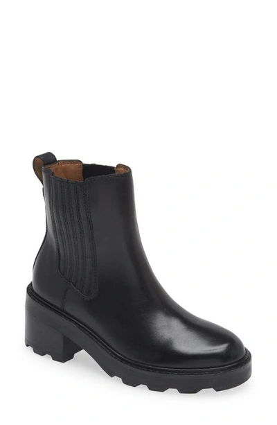 Madewell The Gwenda Platform Ankle Boot In True Black