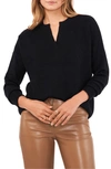 Vince Camuto Drop Shoulder V-neck Sweater In Rich Black