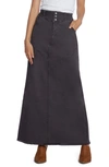 Wash Lab Denim Pieced Denim Maxi Skirt In Dark Smoke