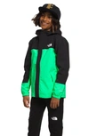 The North Face Kids' Antora Waterproof Rain Jacket In Chlorophyll Green