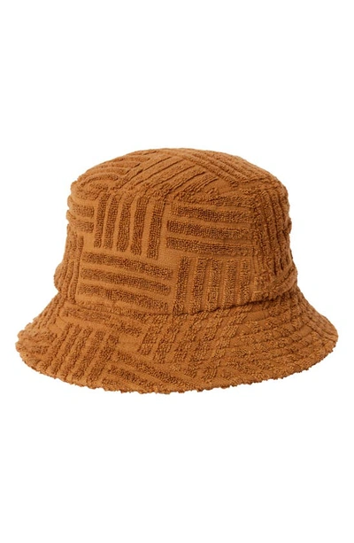 O'neill Piper Cotton Terry Cloth Bucket Hat In Rustic Brown