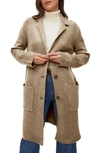 Michael Stars Sumi Knit Cardigan Coat In Dark Oatmeal