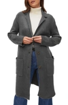 Michael Stars Sumi Knit Cardigan Coat In Charcoal