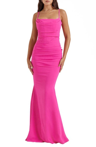 House Of Cb Milena Jersey Corset Maxi Dress In Hot Pink