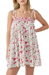 Free People Intimately Fp Rule The World Pajama Romper In Tea Combo Pink