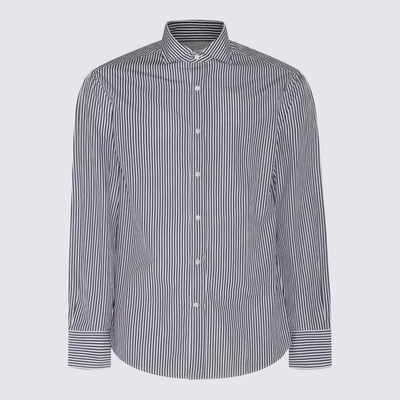 Brunello Cucinelli Grey Cotton Stripe Shirt