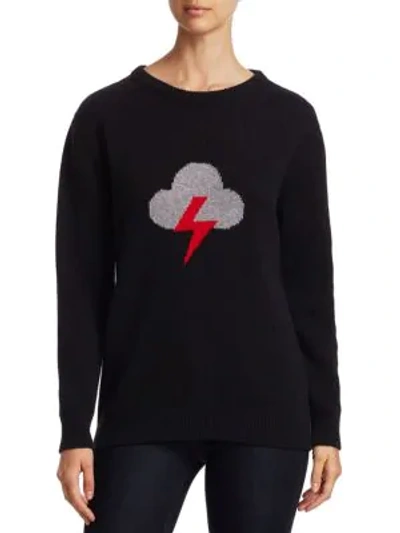 Alberta Ferretti Rainbow Week Capsule Days Of The Week Lightning Emoji Sweater In Black