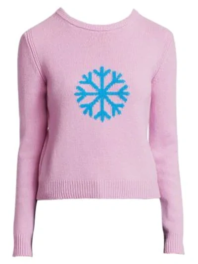 Alberta Ferretti Rainbow Week Capsule Days Of The Week Snowflake Emoji Sweater In Pink