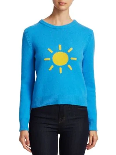 Alberta Ferretti Rainbow Week Capsule Days Of The Week Sun Emoji Sweater In Light Blue