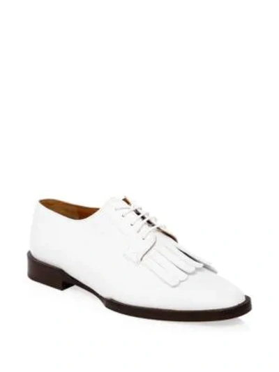 Clergerie Leather Lace-up Loafers In White
