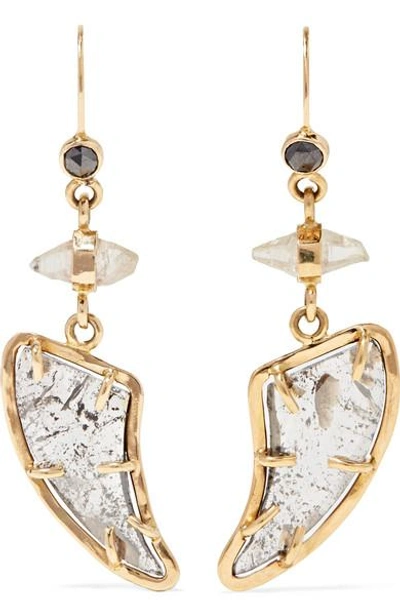 Melissa Joy Manning 18-karat Gold, Diamond And Sapphire Earrings