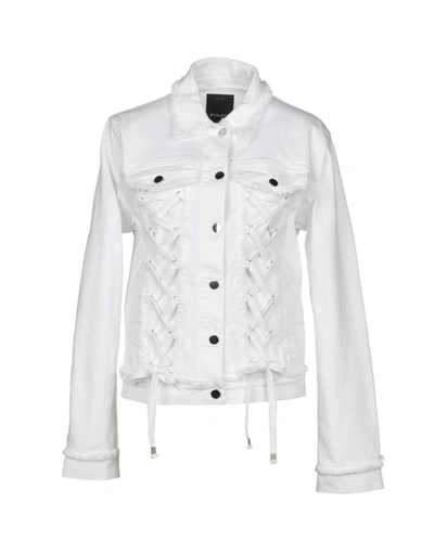 Pinko Denim Outerwear In White