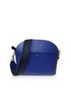 Apc Gabrielle Leather Shoulder Bag - Blue In Marine