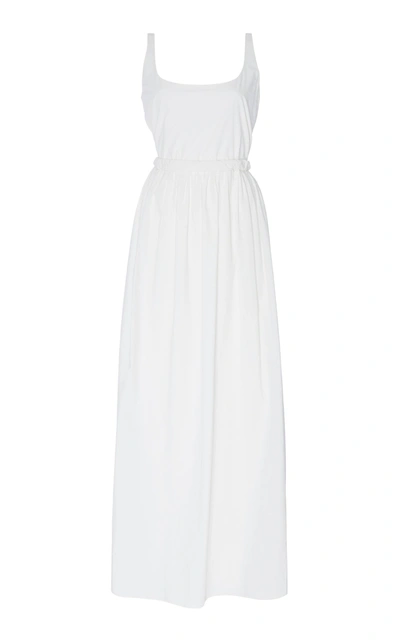 Brock Collection Oriana Cotton-poplin Maxi Dress In White