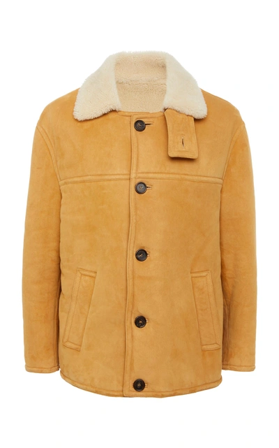 Marni Suede And Shearling Coat In Neutral
