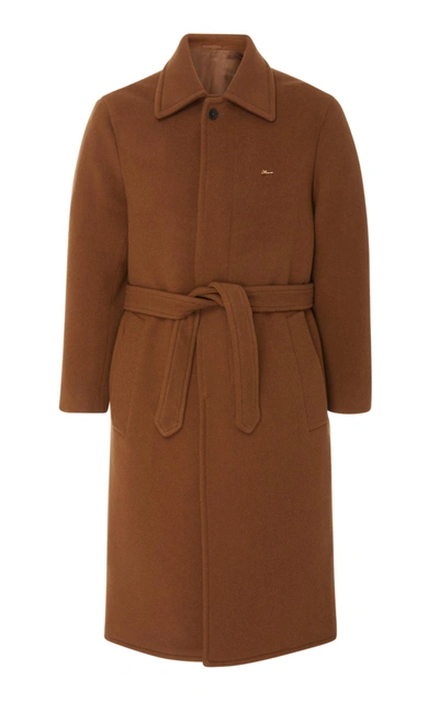 Eidos Oversized Belted Coat In Brown