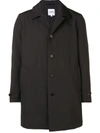Aspesi Technical Shirt Collar Raincoat In Black