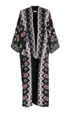 Temperley London Flux Midi Kimono In Black
