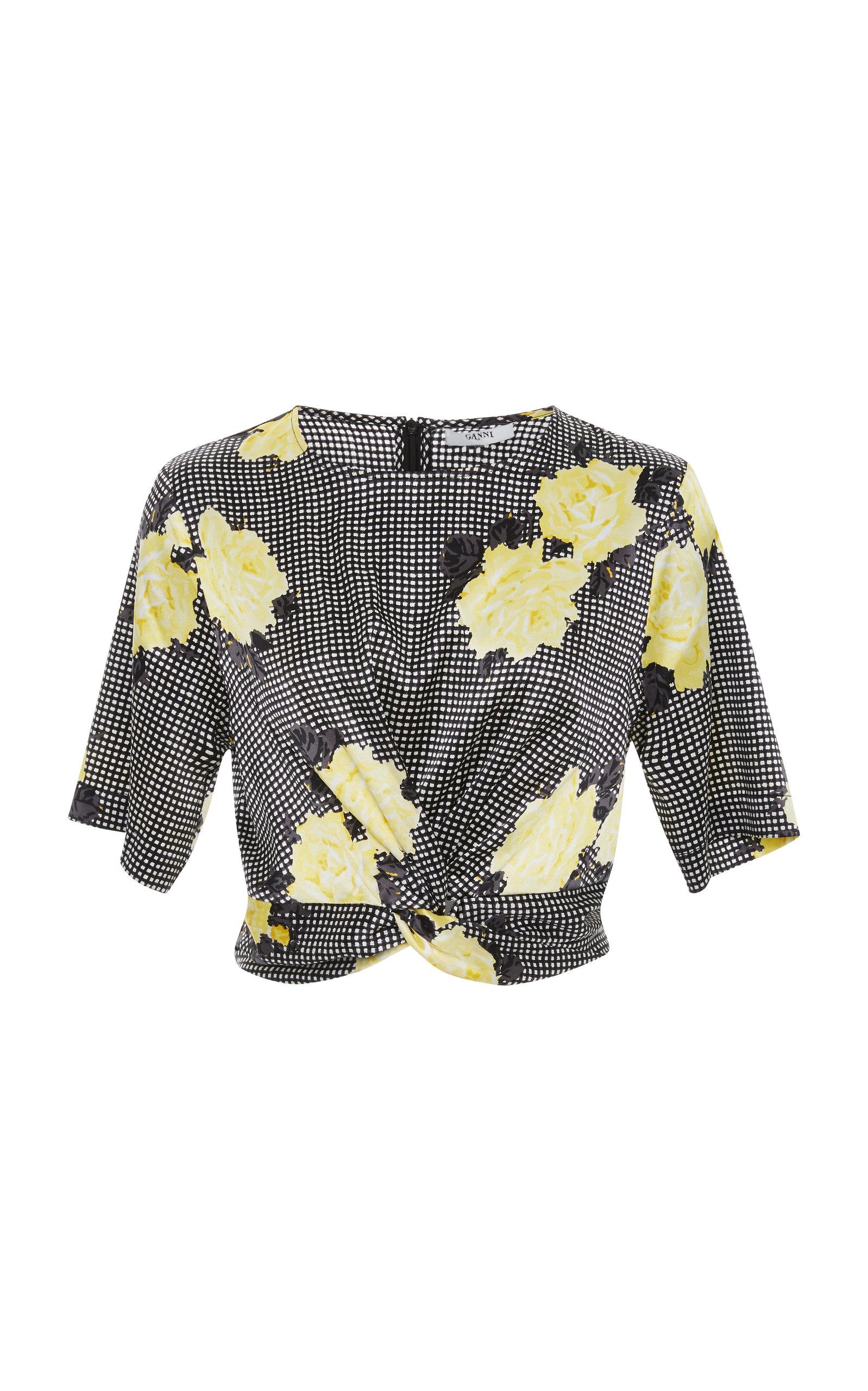 ganni yellow top