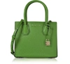 Michael Michael Kors Studio Mercer Medium Leather Messenger In True Green/gold