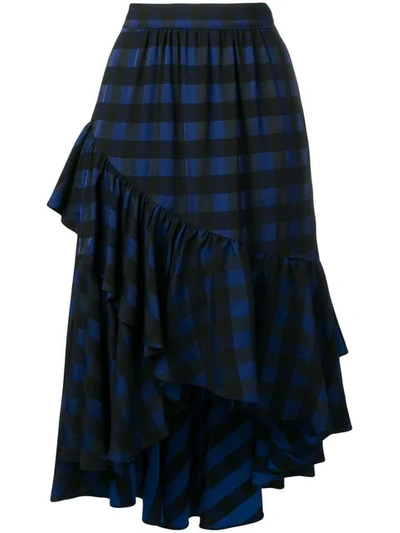 Temperley London Stirling Ruffled Skirt In Blue
