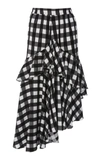 Temperley London Stirling Ruffled Skirt In Black%2fwhite