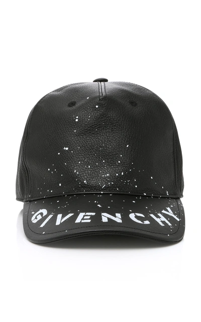 Givenchy Stencil Logo Print Baseball Cap In Black