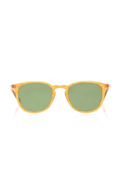Garrett Leight Kinney Round-frame Acetate Sunglasses In Yellow