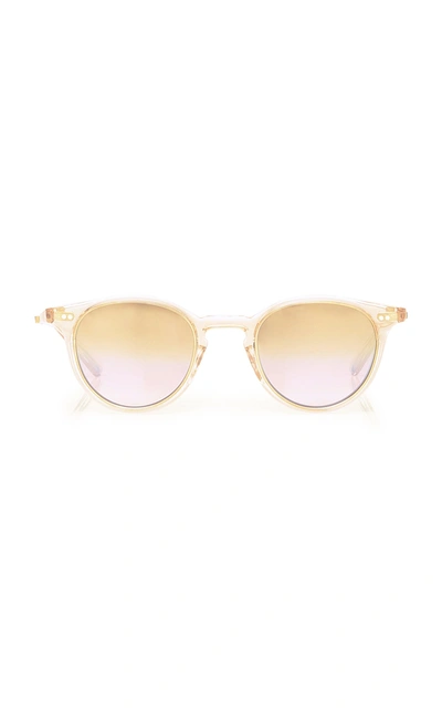 Mr Leight Marmont Round Rose Gold And Acetate Sunglasses In Pink
