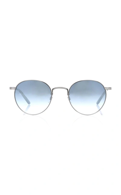 Garrett Leight Exclusive Wilson M Round Sunglasses In Silver
