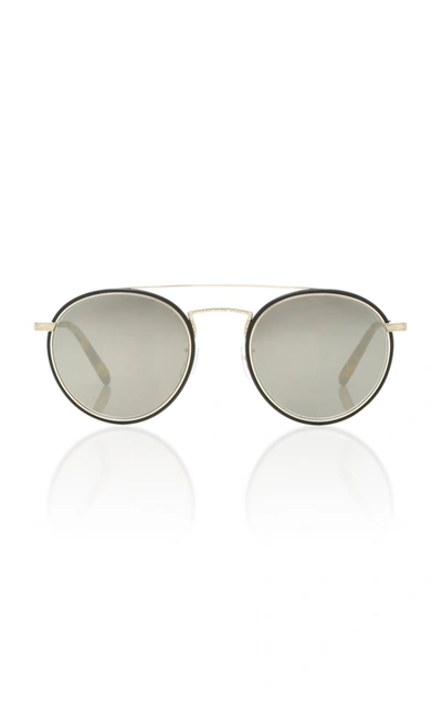 Oliver Peoples Ellice Aviator Sunglasses In Gold