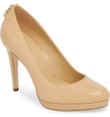 Michael Michael Kors Antoinette Platform Pump In Butternut Leather