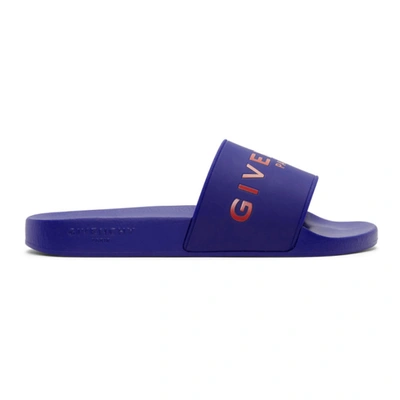 Givenchy Slide Sandal In Blue