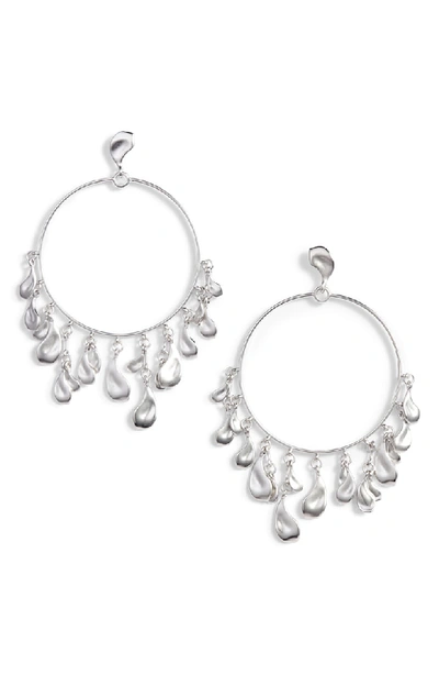 Kendra Scott Natasha Droplets Loop Drop Earrings In Silver Metal