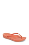 Fitflop Iqushion Flip Flop In Sunshine Coral