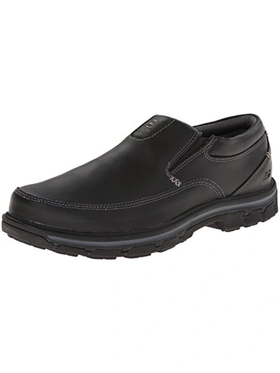 Skechers Segment-the Search Mens Leather Lifestyle Loafers In Black
