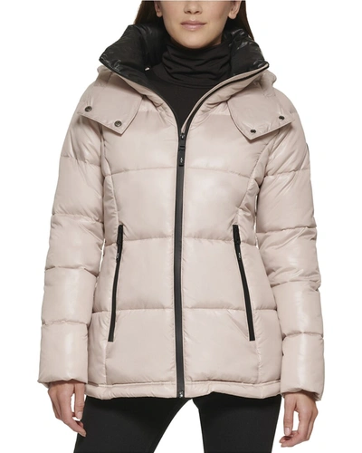 Kenneth Cole Cire Short Puffer Coat In Grey