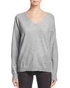 Aqua Cashmere Lace-up Back Cashmere Sweater - 100% Exclusive In Light Grey