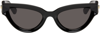 Bottega Veneta Eye Logo-print Acetate Sunglasses In 001 Black Black Grey