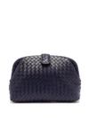 Bottega Veneta The Lauren 1980 Leather Clutch In Navy