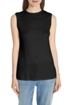 Eileen Fisher Microtencel Sleeveless Tank Top In Black